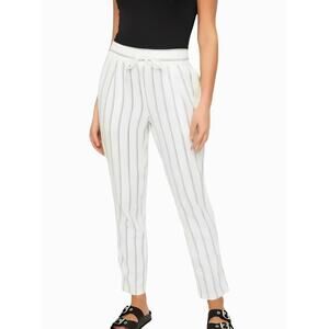 VERO MODA Anna Milo Linen Blend Striped Pants Size 8